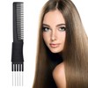 Iwobi 3 Pack Black Carbon Lift Tease Combs with Metal