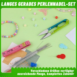 Doxiru 85 Beading Needles Set, 8 Sizes, Long Straight Beading Thread Needles, Beading Needles for Bracelets, Necklaces, Jewelry Making for Beading Accessories