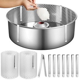 Juexica Sets Cotton Candy Mesh Clip Stabilizer Kit White Cotton Candy Machine Supplies Reusable Candy Making Accessories Compatible Cotton Candy Machine Candy Floss Maker Kitchen 4.25 x 0.5 inches