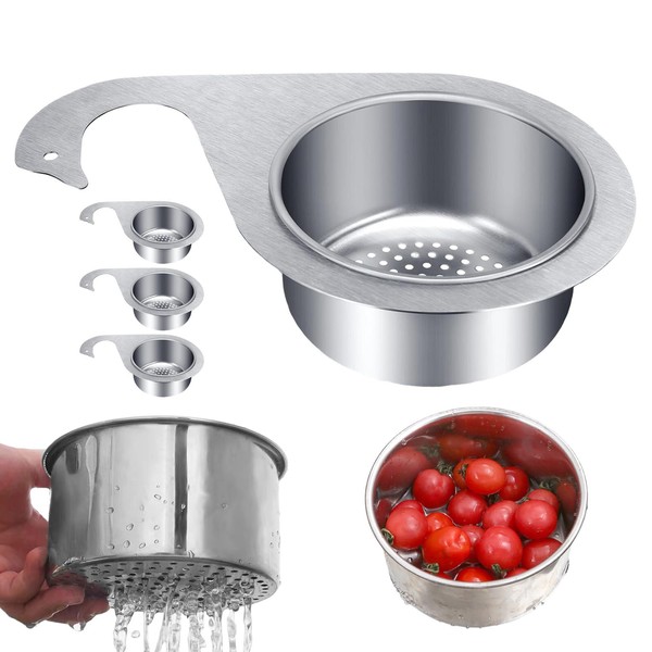 LgowithU Stainless Steel Strainer Basket, 4 Stück Multi-functional Drain Basket,