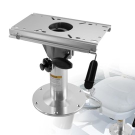 CWaveRow Adjustable Marine Seat Base with Slide, 13-19 Inch Height, Adjustable Marine Seat Base and Pedestal with Slide and Locking Mechanism, Ideal for Fishing Boats and Marine Vessels