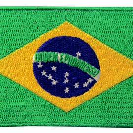 Brazil Flag Embroidered Brazilian Brasil National Emblem Iron On Sew On Patch
