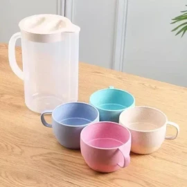 Argenmex Set De Jarra Con 4 Tazas Todo En Uno. 1.6 Litros