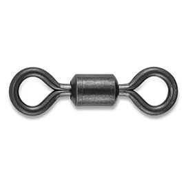 Alwonder 20 Pack Fishing Rolling Barrel Swivels, 298LB Large Matt Black Stainless Steel Heavy Duty Fishing Swivels Saltwater Freshwater Size 4/0