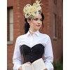 5-Pack Khaki Apricot Fascinator Hat for Women Tea Party Veil