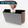 TUCKBOLD Car Trash Can Portable Front Seats Trash Bin White