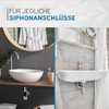 kör4u Siphon Sink Washbasin Seal, 50 x 32 mm, Black,