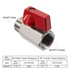 PATIKIL 3/8 NPT Brass Ball Valve, Ball Valve, Mini Ball