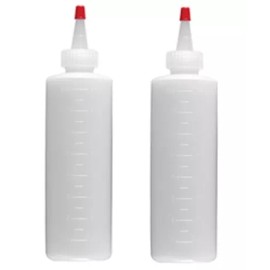 soft n style 2 Applicator Bottles 8 oz with Yorker Cap and Measurring Scales in the mold NEW