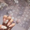 Bow Nail Art Stickers 5D Embossed Romantic Heart Nail Stickers