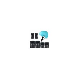 7pzs Kit De Proteccion Casco Codo Mano Patinaje Rodilla Niño Color Azul-m