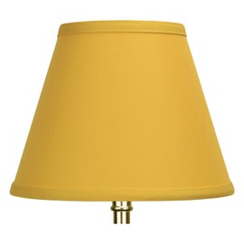 FenchelShades.com Lampshade 5" Top Diameter x 9" Bottom Diameter x 7" Slant Height with Clip-On Attachment for Standard Edison-Style Lightbulb (Linen Yellow Spice)