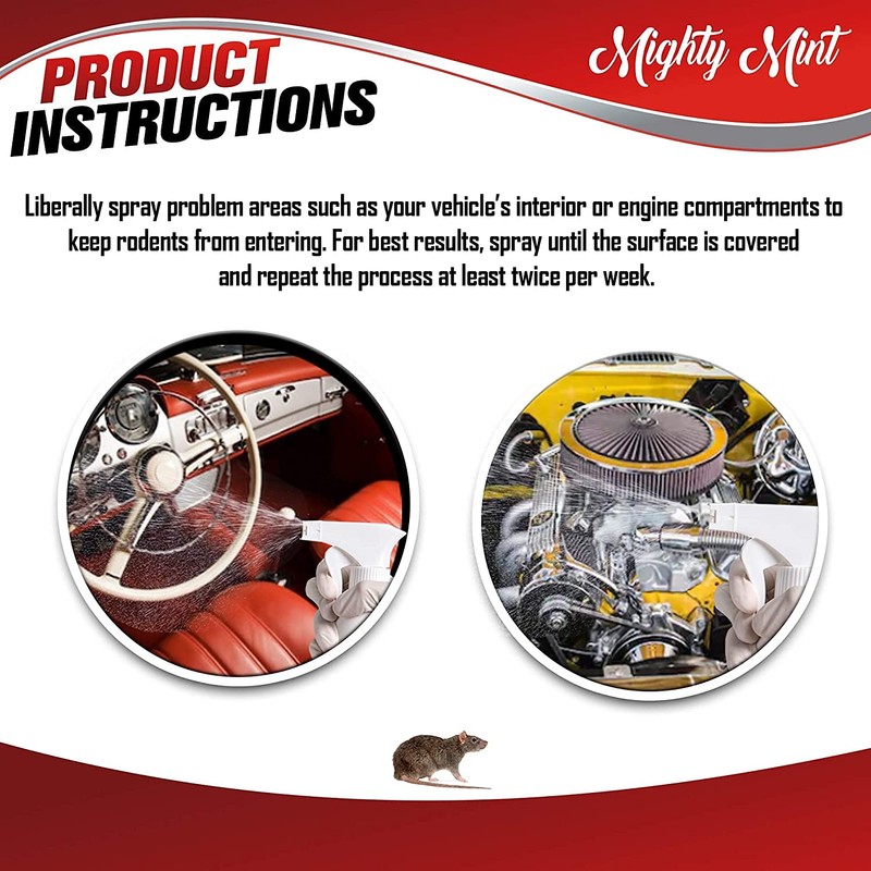 Mighty Mint Gallon (128 oz) Rodent Repellent Spray for Vehicle