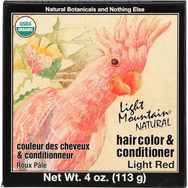 Light Mountain, Hair Color Light Red Organic, 4 Ounce