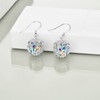 POPLYKE Celtic Moonstone Filigree Drop Earrings Sterling Silver Leverback Earrings