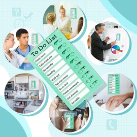 4Pcs Family to-do List Chores Chart Board, Routine Chore Chart,Montessori Independent Helper, Visual Charts,Plastic Checklist Board for Kids, Children, Adults（White, Blue, Green, Pink）