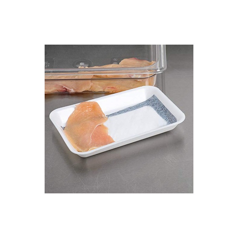 Black 4" x 7" Absorbent Meat, Fish and Poultry Pad