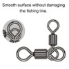 TopHomer 50Pcs 3 Way Swivel Barrel Swivel Catfish Swivels Hook