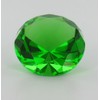 1 X Green Emerald Diamond Ring Shaped Glass Paperweight Home