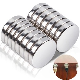 15 PCS Small Strong Magnets 15X2mm, Round Magnets Refrigerator Fridge Magnet Mini Disc Whiteboard Magnets Neodymium Magnets for Whiteboards, Durable Magnets for Crafts Arts Pin Board DIY Picture Photo