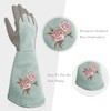 Intra-FIT Rose Pruning Gloves Thorn Proof, Embroidery Leather Gardening Gloves