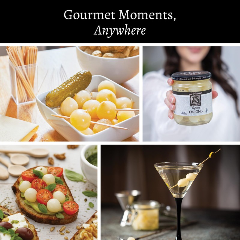 Sable & Rosenfeld Vermouth Tipsy Onions, 10.9 oz (Pack of