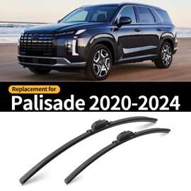 GARDIMU Front and Rear Windshield Wiper Blades, 3 Pcs Front and Back Windshield Wipers Blades Replacement for Hyundai Palisade 2020-2024, Car Window Wiper Blades for 2020 2021 2022 2023 2024.