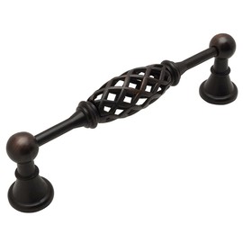 Cosmas 1749-5ORB Oil Rubbed Bronze Birdcage Cabinet Hardware Handle Pull - 5" (128mm) Hole Centers