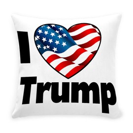CafePress I Heart Trump Everyday Pillow Square Pillow, Decorative Accent Pillow Woven
