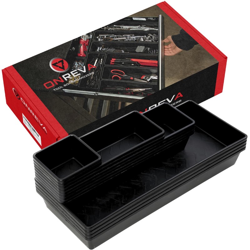 ONREVA Tool Box Organizer Tray Divider Set, Extra Large Toolbox