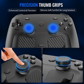 JDDWIN 14-in-1 Thumb Control Accessories for Steam Controller 2, Ergonomic Thumb Grips, Touchpad Stickers & Back Button Silicone Pads, Enhanced Gaming Grip & Comfort, Anti-Slip, Multi-Height