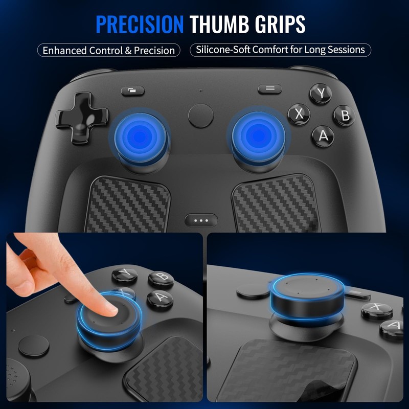 JDDWIN 14-in-1 Thumb Control Accessories for Steam Controller 2, Ergonomic