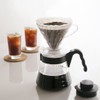 Hario 4977642020955 Einsteigerset Kaffee 4 teilig, Glas, 600 milliliters, schwarz,