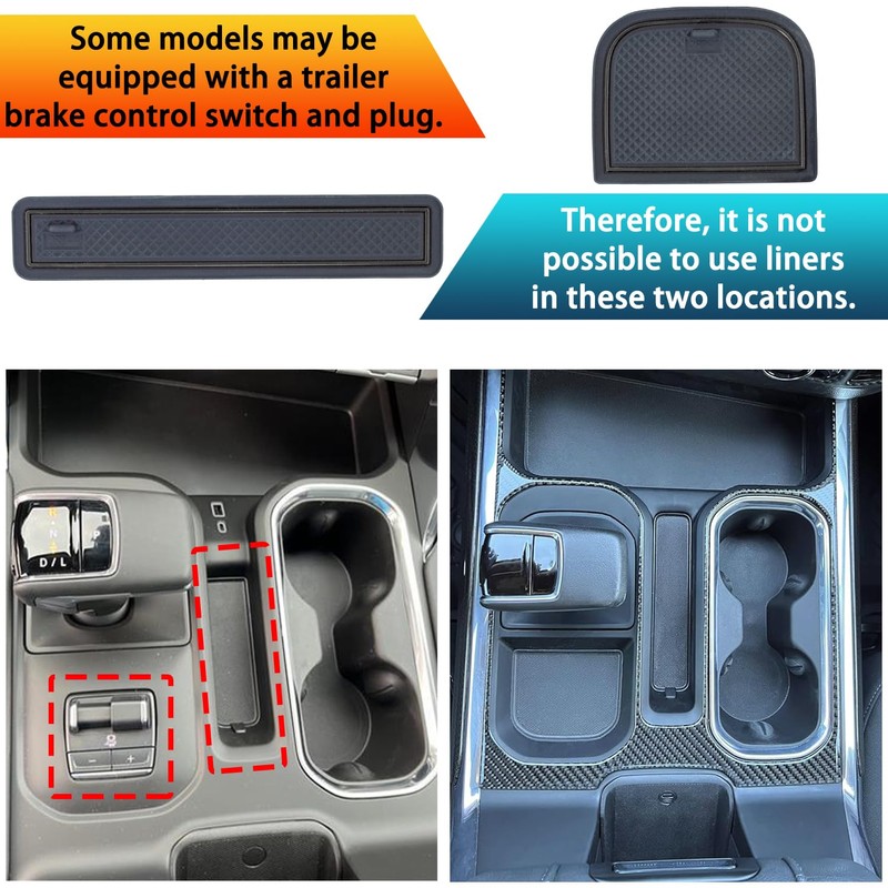CIMOF Center Console Liner for Chevy Silverado 1500 / GMC