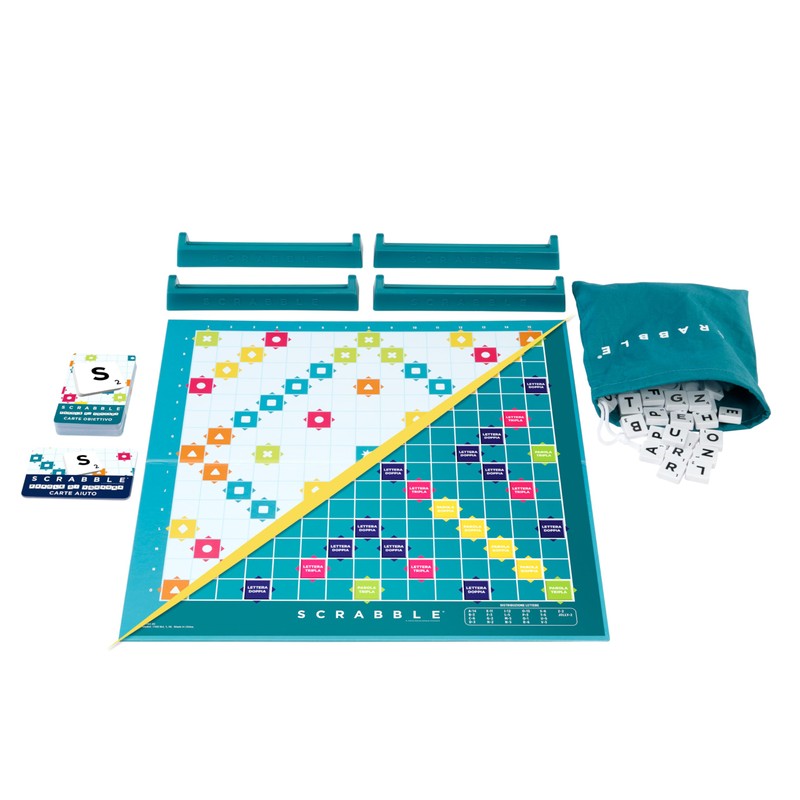 Mattel Games Scrabble HXW03 Two in One Italian Version