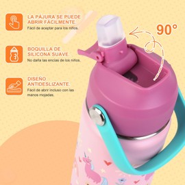 Termos para Agua Niños,Botella de Agua 18 oz,Thermos Kids