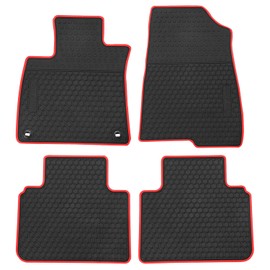Car Rubber Floor Mat for Honda Accord 10th Generation 2018 2019 2020 2021 2022 Custom Fit Black Red Auto Liner Mats All Weather Heavy Duty Odorless