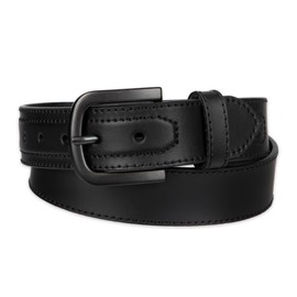 Dickies Men's Leather Belt with Tonal Stitch, Black, X-Large
