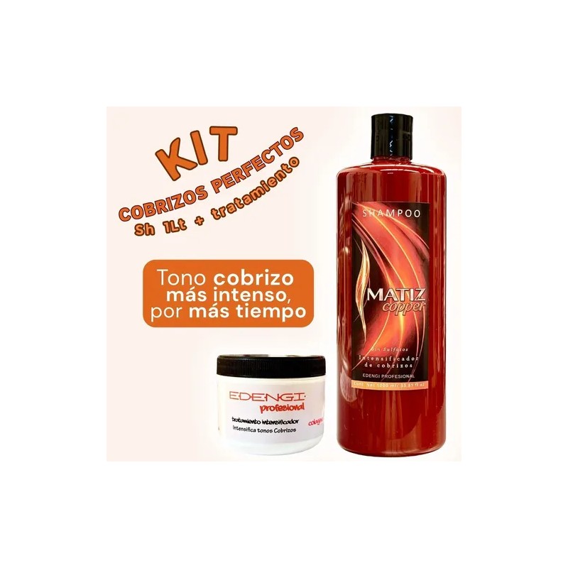 Kit Shampoo 1lt Copper Tratamiento Intensificador Copper