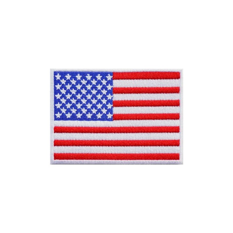 3.5x2.5 Inches American Flag Iron on Patch USA Flag Embroidered