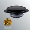 Matte Black Tub Drain Stopper, Hidrop Pop Up Universal Tub