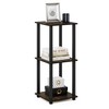 Furinno Simplistic End Table, Columbia Walnut/Black