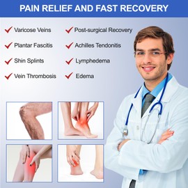 BellaAchtung Medical Compression Stockings Women Men 20-30 mmHg Graduated Support Stockings Closed Toe Long Thigh Compression Socks for Varicose Veins Edema, black, M