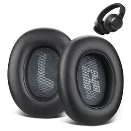 HoneTeak Replacement Ear Pads for JBL Live E65BTNC,650BTNC,660BTNC,750NC,Duet NC,JBL Headphones Earpads with Softer Leather, Over-Ear Headphones with Memory Foam (Black)