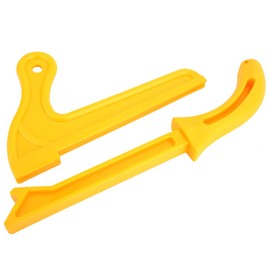 2 Pieces Yellow 2-in-1 Plastic Pushsticks for Table Saw, Table Saw Sliding Sticks, Wood Saw Sliding Stick, Practical Safety Push Block Woodworking Tool