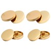 8Pcs Metal Buttons - Golden Colour Round Flat Buttons for