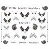 ALLYDREW 150+ Black Necklaces Water Slide Nail Art Nail Decals