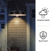 Diyel Solar Barn Light Outdoor, 16 Inch Dome Gooseneck Wall