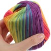 Milisten 133M Weiches Häkelgarn Mehrfarbiges Baumwollstrickgarn Handstrickgarn Webgarn Häkelgarn (Regenbogen)