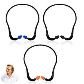 3 Pieces Caps Banded Earplugs, Ear Plugs for Work, for Sleep, Work, Construction and Automotive - Reusable, Soundproof, Noise Reduction (Multicolor)